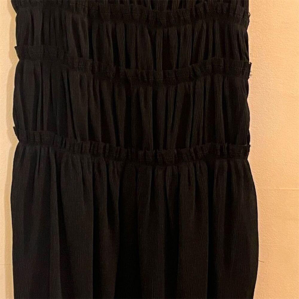Zara Women's Black Mini Dress with Bow Size L Party‎ Cocktail Romantic Goth NWT - Picture 5 of 11